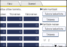 Käyttöpaneelin näytön kuvaus