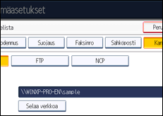 Käyttöpaneelin näytön kuvaus
