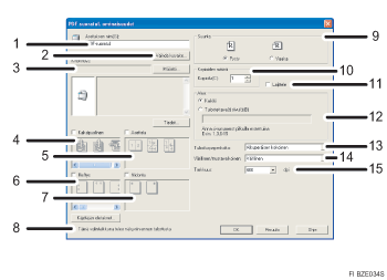 Numeroitu kuva sovelluksen näytöstä