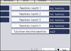 Käyttöpaneelin näytön kuvaus