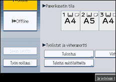 Käyttöpaneelin näytön kuvaus