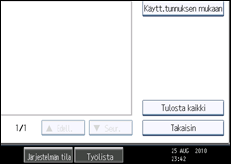 Käyttöpaneelin näytön kuvaus