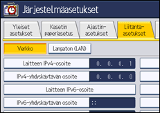 Käyttöpaneelin näytön kuvaus