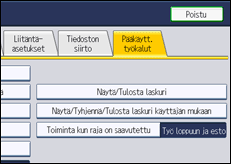 Käyttöpaneelin näytön kuvaus