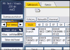 Käyttöpaneelin näytön kuvaus
