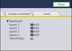 Käyttöpaneelin näytön kuvaus