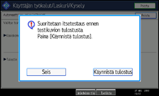 Käyttöpaneelin näytön kuvaus