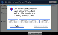 Käyttöpaneelin näytön kuvaus
