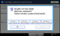 Käyttöpaneelin näytön kuvaus