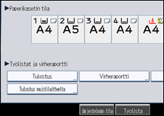 Käyttöpaneelin näytön kuvaus