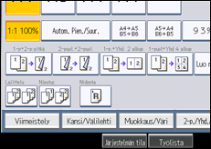 Käyttöpaneelin näytön kuvaus