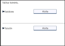 Käyttöpaneelin näytön kuvaus