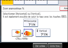 Illustration de l'écran du panneau de commande