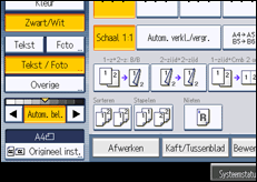 Schermafbeelding bedieningspaneel