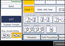 Schermafbeelding bedieningspaneel