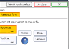 Schermafbeelding bedieningspaneel
