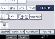 Schermafbeelding bedieningspaneel