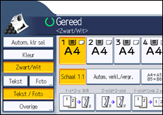 Schermafbeelding bedieningspaneel