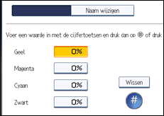 Schermafbeelding bedieningspaneel