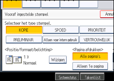 Schermafbeelding bedieningspaneel