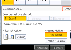 Schermafbeelding bedieningspaneel