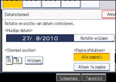 Schermafbeelding bedieningspaneel