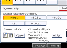 Schermafbeelding bedieningspaneel