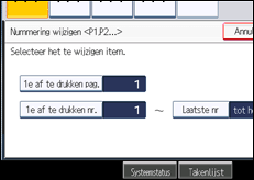 Schermafbeelding bedieningspaneel
