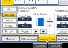 Schermafbeelding bedieningspaneel