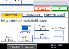 Schermafbeelding bedieningspaneel