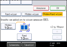 Schermafbeelding bedieningspaneel