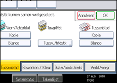 Schermafbeelding bedieningspaneel
