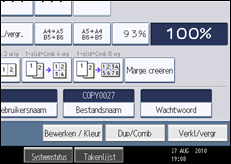Schermafbeelding bedieningspaneel