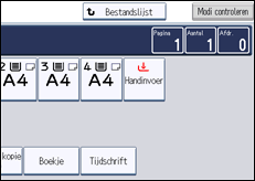 Schermafbeelding bedieningspaneel