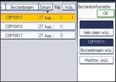 Schermafbeelding bedieningspaneel