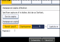 Schermafbeelding bedieningspaneel