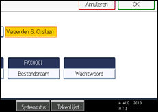Schermafbeelding bedieningspaneel