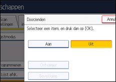Schermafbeelding bedieningspaneel