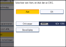 Schermafbeelding bedieningspaneel