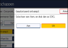 Schermafbeelding bedieningspaneel