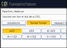 Schermafbeelding bedieningspaneel