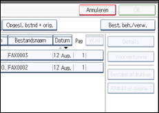 Schermafbeelding bedieningspaneel