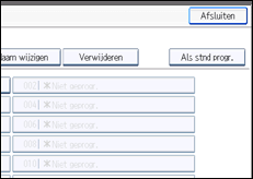Schermafbeelding bedieningspaneel
