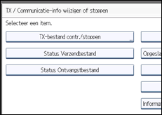 Schermafbeelding bedieningspaneel