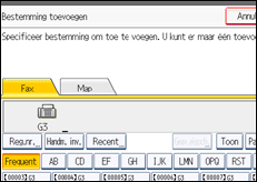 Schermafbeelding bedieningspaneel