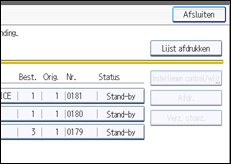 Schermafbeelding bedieningspaneel