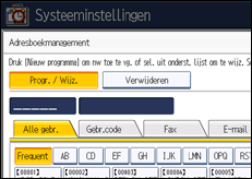 Schermafbeelding bedieningspaneel