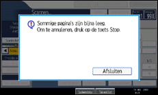 Schermafbeelding bedieningspaneel