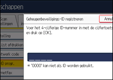 Schermafbeelding bedieningspaneel