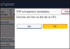 Schermafbeelding bedieningspaneel